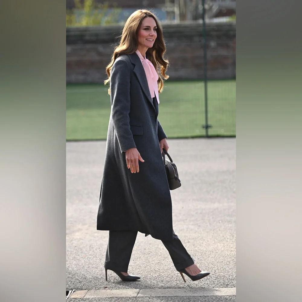 Jigsaw Wool Maxi City Coat in Charcoal - ASO Kate Middleton Royal - UK10/US6 - Picture 5 of 13